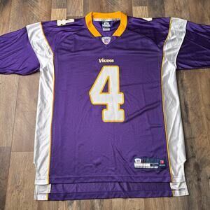 Minnesota Vikings Jersey Men's XL Purple‎ Reebok Brett Favre Athletic Football